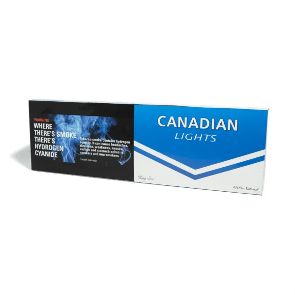 Canadian Lights Cigarettes sealed carton, pula at puti