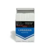 Buksan ang Canadian Lights pack front view na nagpapakita ng mga sigarilyo
