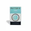 Putters Light Cigarettes 前立式包裝，帶綠松石色品牌標識