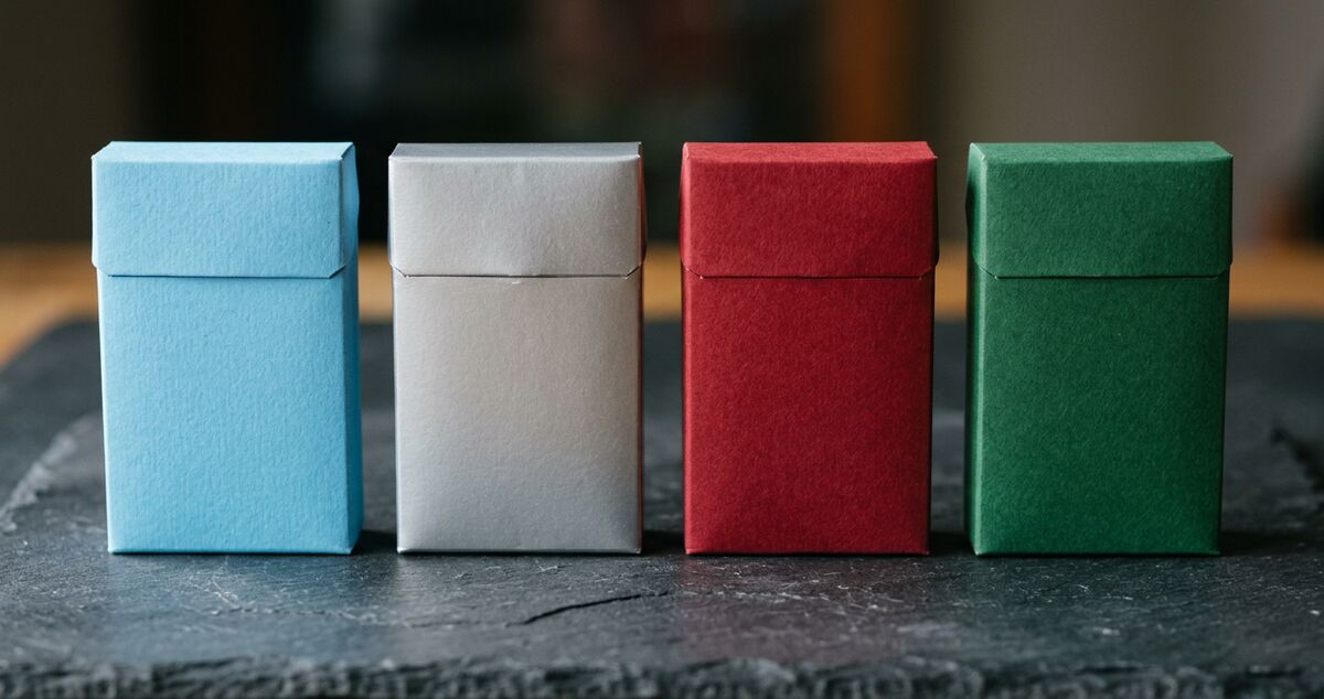 سجائر Canadian Classics — أنواع Ultra Blue وSilver وOriginal وMenthol مرتبة جنبًا إلى جنب